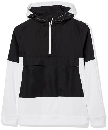 adidas Boys Anorak Pullover Black Large