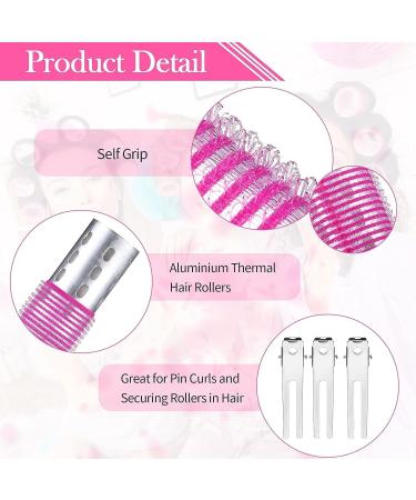 37 Pcs Aluminum Thermal Hair Rollers Set with Clips and Comb - Pink Series - Self Grip Hair Rollers for Women & Men - 3 Sizes - Hairdressing Styling Tool - Buy Online on GoSupps.com