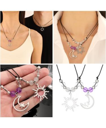 Oralgo Handmade Sun & Moon Necklace for Couples - Fashionable Everyday Neckwear & Matching Gift Set - Buy Online on GoSupps.com