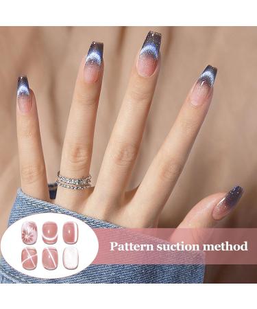 1/2 Nail Art Magnet - 5-In-1 Nail Polish Magnet Holographic Cat Eye Gel Polish Magnetic Stick | Comfortable Grip Magnet Nail Art Applicator | Strong Magnetic Nail Magnet Tool Set for Gel Polish Art - Buy Online on GoSupps.com