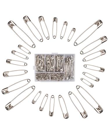 Trimming Shop 250pcs Stainless Steel Safety Pins Box for Fastening Securing Clothing Dressmaking Sewing DIY Art & Craft Projects (Silver 6 Different Sizes) Safety Pins (6 Different Sizes) - Buy Online on GoSupps.com