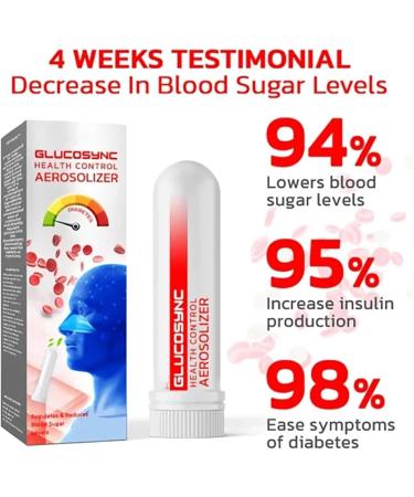 GlucoSync Health Control Aerosolizer Sugar Control Nasal Inhaler Natural and Safe Inhalers for Maintaining Blood Sugar Levels 3pcs - Buy Online on GoSupps.com