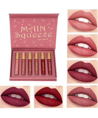 Raxove Raxove Matte Liquid Lipstick Set 6 Matte Colors Long-Lasting Velvety Finish for Banquet Makeup Comfortable and Non-Greasy - Buy Online on GoSupps.com