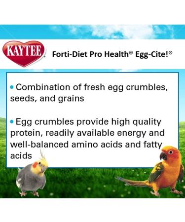 Kaytee Forti-Diet Pro Health Egg-Cite! Parakeet Food 5lb - Nutritious & Balanced Diet - Buy Online on GoSupps.com