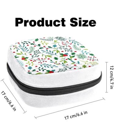 GIAPB Sanitary Napkin Storage Bag | Period Tampon Makeup Pad Pouch | Christmas Flowers & Leaf Color2586 - Buy Online on GoSupps.com