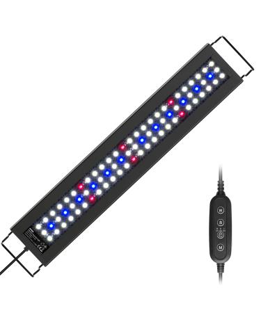 NICREW Full Spectrum Planted LED Aquarium Light, with Timer, for Freshwater Fish Tank, 18-24 Inch, 14 Watts 18 - 24 in, 14W