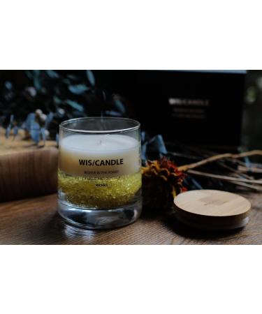 Buy WIS/CANDLE Citrine Crystal Wishing Aromatherapy Candle for Wealth & Relaxation | International Shipping - Buy Online on GoSupps.com