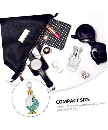 SOESFOUFU 1pc Peacock Essential Oil Bottle Home Perfume Bottle Glass Perfume Bottle Perfume Dropper Bottle Women Perfume Bottle Liquid Holder Liquid Bottle Glass Empty Holder 10.50X3.10X2.20CM Green - Buy Online on GoSupps.com