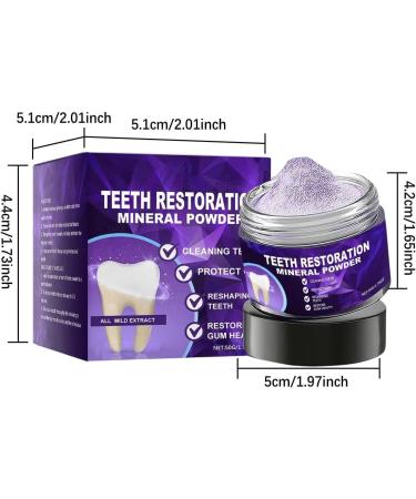 Tooth restorative mineral powder teeth whitening agent stain remover natural oral care fresh breath strengthened gums 50 g 1 Piece - Buy Online on GoSupps.com