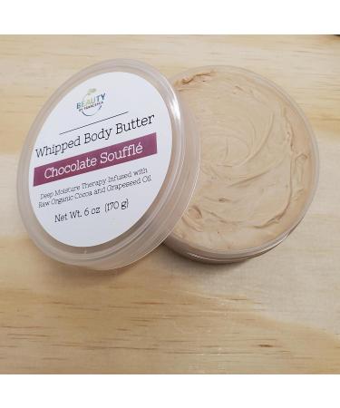 Beauty by Francesca - Handmade Whipped Body Butter Chocolate Souffl - 100% All Natural Ingredient Hydrating Moisturizing Body Cream 6oz - Buy Online on GoSupps.com