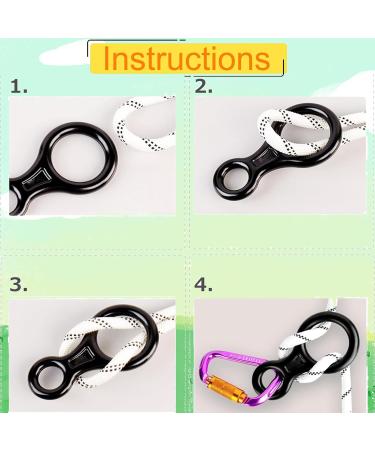 Lankai 35kN Climbing & Abseiling Device | 8 Descender for Height Rescue & Hammock Use - Premium Climbing Equipment (Black) - Buy Online on GoSupps.com