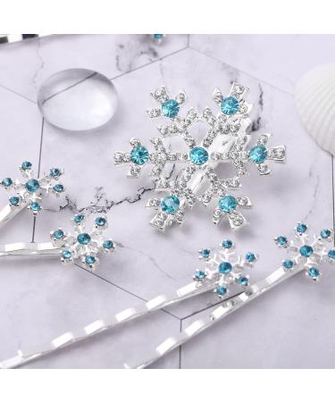 Shop Minkissy Snowflake Hair Clips - 6 Metal Rhinestone Bobby Pins for Women | International Shipping - Buy Online on GoSupps.com