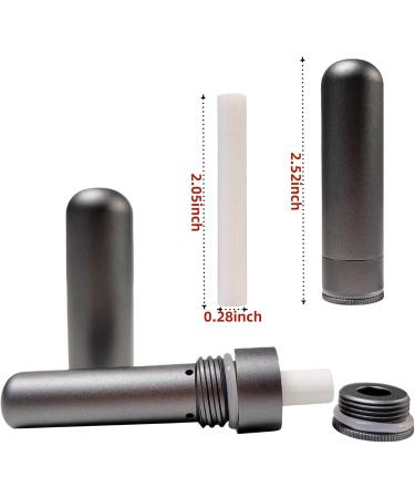 Metal Nasal Inhalers for Essential Oils - Refillable Aluminum Aromatherapy Inhaler with 20 Cotton Wicks | Perfect for Aromatherapy | International Shipping - Buy Online on GoSupps.com