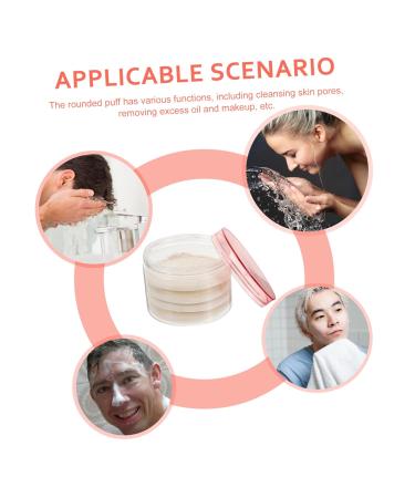 FRCOLOR Natural Loofah Facial Skin Care & Makeup Puff - Eco-Friendly Yellow Loofah Sponge for Cleansing & Shower 8x8x0.6cm - Buy Online on GoSupps.com