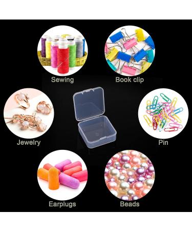 JANYUN 24pcs Transparent Plastic Storage with Lids Small Plastic Containers Plastic Rectangle Containers Box for Storage Beads Crafts Stamps Clay Jewelry Sewing Pins 2.16 2.16 0.78 Inches - Buy Online on GoSupps.com