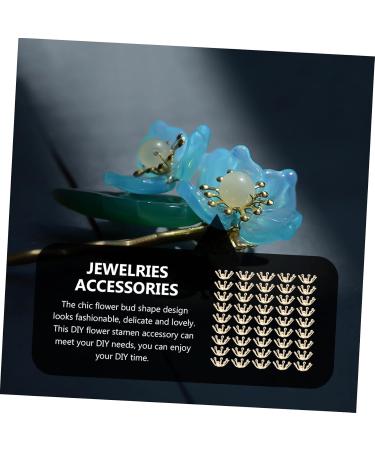 Beavorty 50pcs Hairpin Accessories Brooch Flower Bride Self Made 1X1cm Golden - Buy Online on GoSupps.com