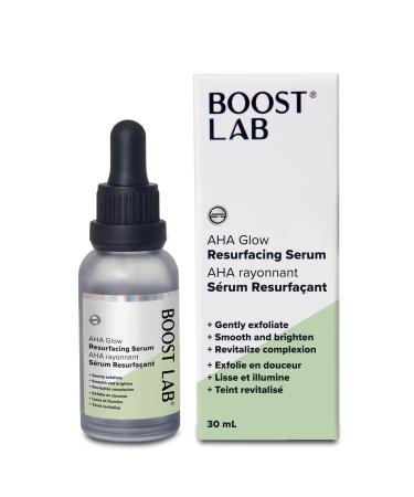 BOOST LAB | AHA Glow Resurfacing Serum | Gently Exfoliate Smoothes and Brightens to Revitalize Complexion | 30ml