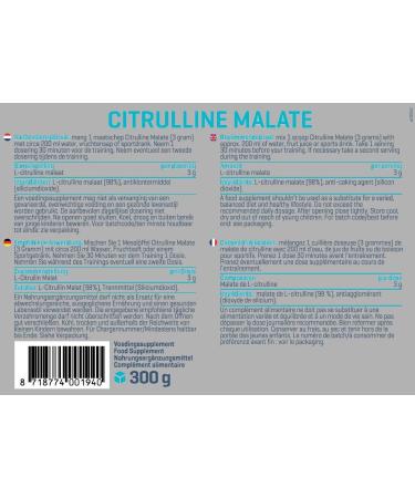 Body & Fit Citrulline Malate Unflavoured 300g - Boost Performance & Recovery | International Shipping Available - Buy Online on GoSupps.com