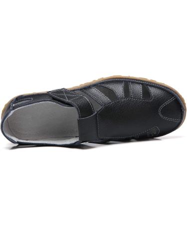 Creev Women's Soft Leather Sandals | Comfortable Flat Shoes for Summer & Casual Wear | Fashionable Walking & Driving Sandals in Blue & Red (EU Sizes 36-40) - Buy Online on GoSupps.com