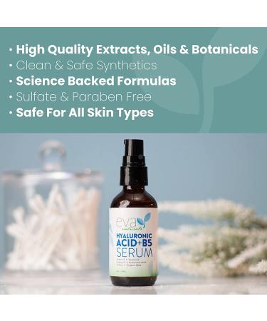 Eva Naturals Hyaluronic Acid Serum with Vitamin B5 - Anti-Aging & Anti-Wrinkle Moisturizing Serum - 2 Oz - Buy Online on GoSupps.com