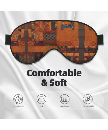 African Textile Patchwork Print Soft Eye Mask - Sleep Mask for Men & Women | Travel Comfort & Relaxation - Buy Online on GoSupps.com