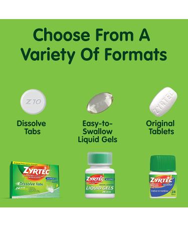 Zyrtec 24 HR Indoor/Outdoor Allergy Relief Liquid Gels - 40 ct - Cetirizine HCI Antihistamine - Buy Online on GoSupps.com