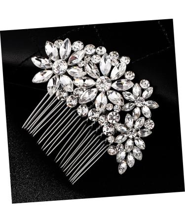 Housoutil Comb Rhinestone Headpiece Wedding Hair Clip Rhinestone Hair Clip Bridal Hair Clip Rhinestone Hair Accessories Wedding Veils Pearl Tiara Bride Hair up Rhinestones - Buy Online on GoSupps.com