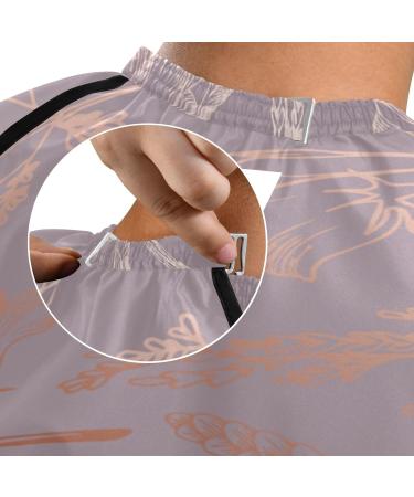 Waterproof Barber Cape - Elegant Rose Gold Floral & Cheetah Haircut Bib for Men & Women | Unisex Hair Cutting Cape - Buy Online on GoSupps.com