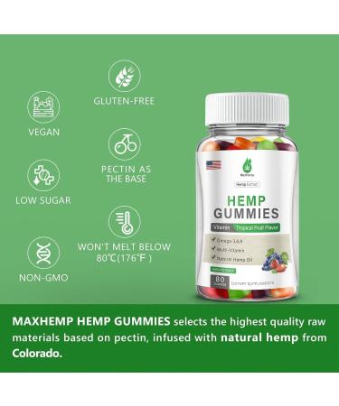 2 Packs Hemp Gummies for Sleep Pain Anxiety - High Potency Advanced Extra Strength with Pure Natural Hemp Oil - H mp Gummy for Adults - Buy Online on GoSupps.com