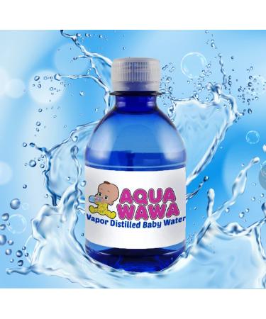 AQUAWAWA Nursery Water for Babies 6 Pack 8 oz Bottles Purified Vapor Distilled | Single Serve | Lightweight for Diaper Bag | BPA Fluoride Chemical and Mineral Free | Dr Recommended Clean Fresh - Buy Online on GoSupps.com