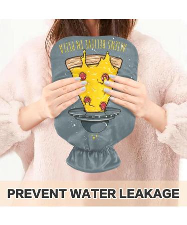 Naanle Pizza Aliens Hot Water Bottle | 2L Transparent Heat Therapy | Bed Hand & Feet Warmer for Pain Relief - Buy Online on GoSupps.com