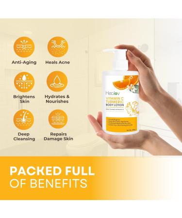 Turmeric Lotion for Dark Spots - Natural Skin Brightening Cream for Acne Scars & Hyperpigmentation - Even Tone Your Skin Today - Buy Online on GoSupps.com