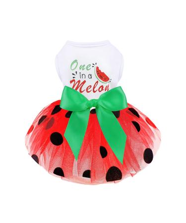 Dogs summer clothing for small dogs and girls network material puppy dress yorkie chihuahua tea cup clothing pet cat princess dress dog-birthday outfit large pink-1