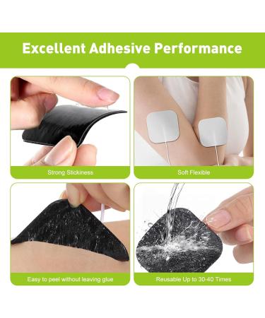 TENS Unit Replacement Pads | 20PCS 2x2 Reusable Electrode Pads for Electrotherapy | Self-Adhesive Electrode Patches - International Shipping Available - Buy Online on GoSupps.com