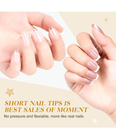Gelike EC Nail Tips and Glue Gel Kit - 240PCS Short Square Full Cover Soft Gel Nail Tips | 6 in 1 Nail Glue, UV Mini Lamp - Nail Art Starter Kit | Christmas Gift - Buy Online on GoSupps.com