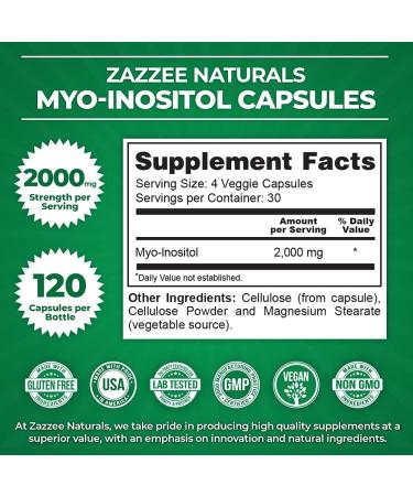 Zazzee Myo-Inositol Capsules & USDA Organic Fertility Tea - Support for Fertility and Reproductive Health - Buy Online on GoSupps.com