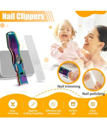 Nail Clippers for Thick Nails 12mm Wide Jaw Nail Trimmer Stainless Steel Nail Cutter with Nail Clip Storage Portable Fingernail Cutter Labor Saving Fingernail Trimmer for Women Men Adults(colorful) - Buy Online on GoSupps.com