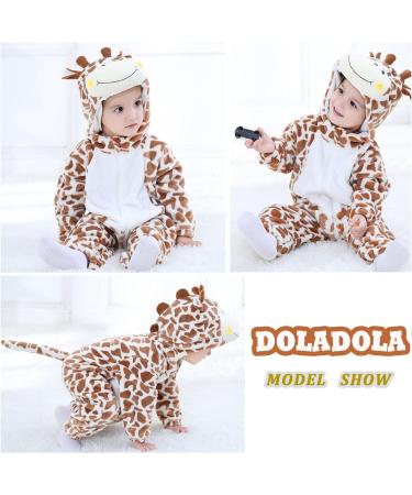 Doladola Unisex Baby Giraffe Romper | Flannel One Piece Pyjamas | Spring/Autumn | 3.5-4.5 Years - Buy Online on GoSupps.com
