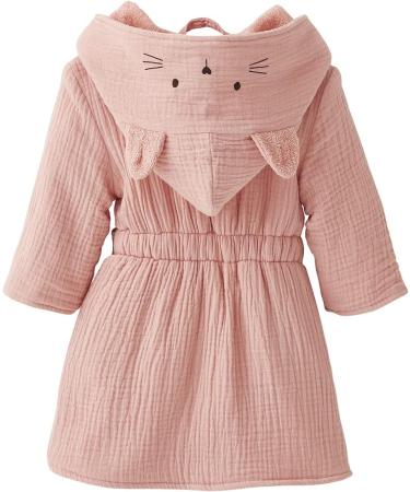Buy Vertbaudet ko-Tex Organic Cotton Baby Bathrobe - 80 Pink | International Shipping Available - Buy Online on GoSupps.com