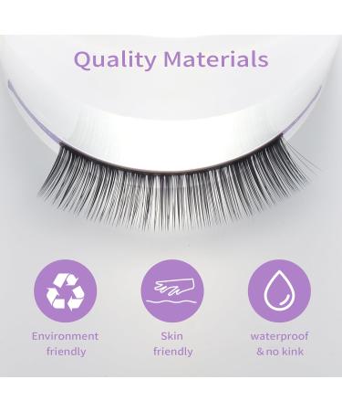 Premium D Curl Eyelash Extensions 8-20mm - Super Volume 20 Rows for Professional Salon Use | Soft Silk Matte Dark - 0.05-D-8-16 Mixed - Buy Online on GoSupps.com