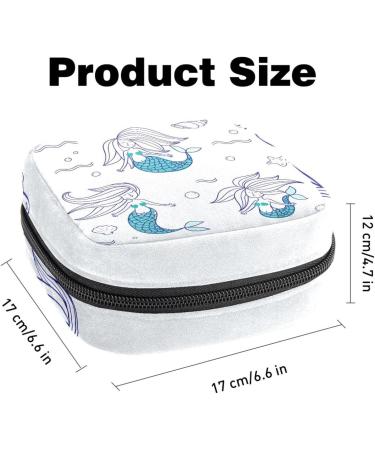 Ocean Sea Mermaid Underwater Storage Pocket for Menstrual Cup - Portable Periodasa for Women Teen Girls & Menstrual Care - Buy Online on GoSupps.com