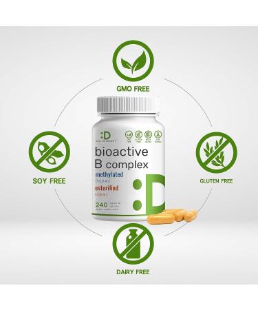 Magnesium Glycinate 500mg Veggie Capsules & Bioactive Vitamin B Complex Bundle Pack Easily Absorbed Chelated Mineral Immune Energy & Metabolism Supplement - Buy Online on GoSupps.com