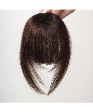 Bangs Hair Clip 100% Human Hair Bangs Natural Dark Brown French Bangs Hair Clip in Bang Fringe with Temples Hairpiece for Women Clip on Air Bang Bangs Clip in Hair(Color:005-6) Blunt Bangs 005-6 - Buy Online on GoSupps.com