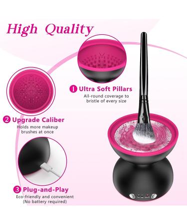 Mamgoak Electric Makeup Brush Cleaner & Dryer with Cleaning Solution - Portable & Automatic USB Cosmetic Tool for All Size Brushes - Buy Online on GoSupps.com