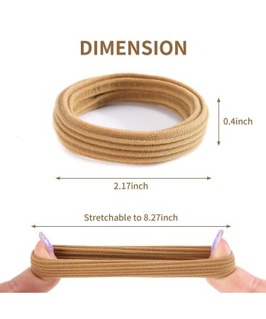 Bessrung 50 PCS Seamless Hair Ties - Large Elastic Bands for Thick & Thin Hair | Ponytail Holders for Women | No Damage Stretchy Hair Accessories | Strong Hold Scrunchies for Girls - Soft Rubber Bands - Buy Online on GoSupps.com