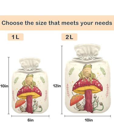 Naanle 2L Heat Bottle - Mushroom Frog Design for Pain Relief | Hot & Cold Therapy Water Bottle | Large Hand & Feet Warmer - Buy Online on GoSupps.com