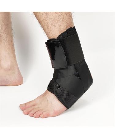 Adjustable Ankle Support Brace for Plantar Fasciitis & Heel Pain - Compression Sleeve for Men & Women - Black Size S - Buy Online on GoSupps.com