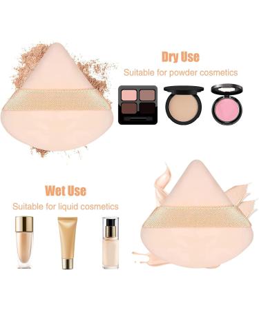 Pimoys 6-Piece Soft Velour Puff Makeup Sponges - Perfect for Loose Powder and Foundation Application - Ideal Gift for Women - Black and Flesh - Buy Online on GoSupps.com