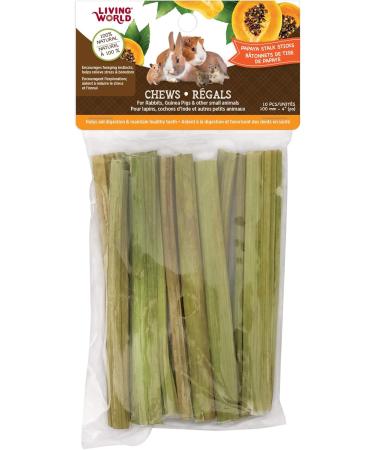Living World Nibblers Corn Husk Pet Chew Candy + Small Animal Chews - Papaya Stalk Sticks Military+ Animal Chews - Buy Online on GoSupps.com