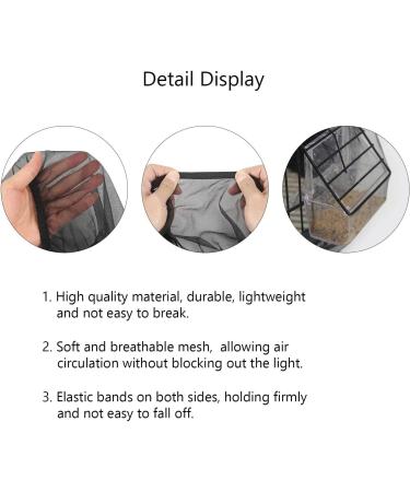 Bird Cage Cover - Ventilated Nylon Seed Catcher in Black | Parrot Cage Skirt - Buy Online on GoSupps.com